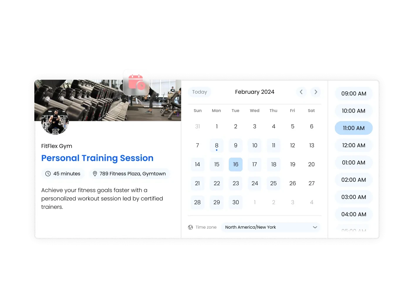 Free Booking widget