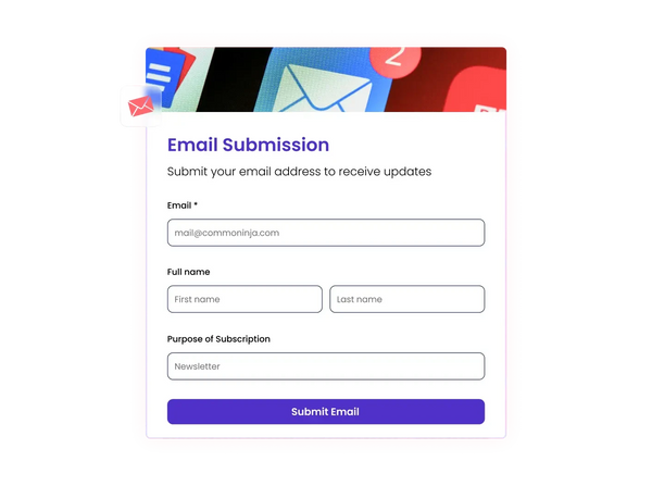 Free Email Subscription Form Widget – Squarespace UI Components on SquareLocator