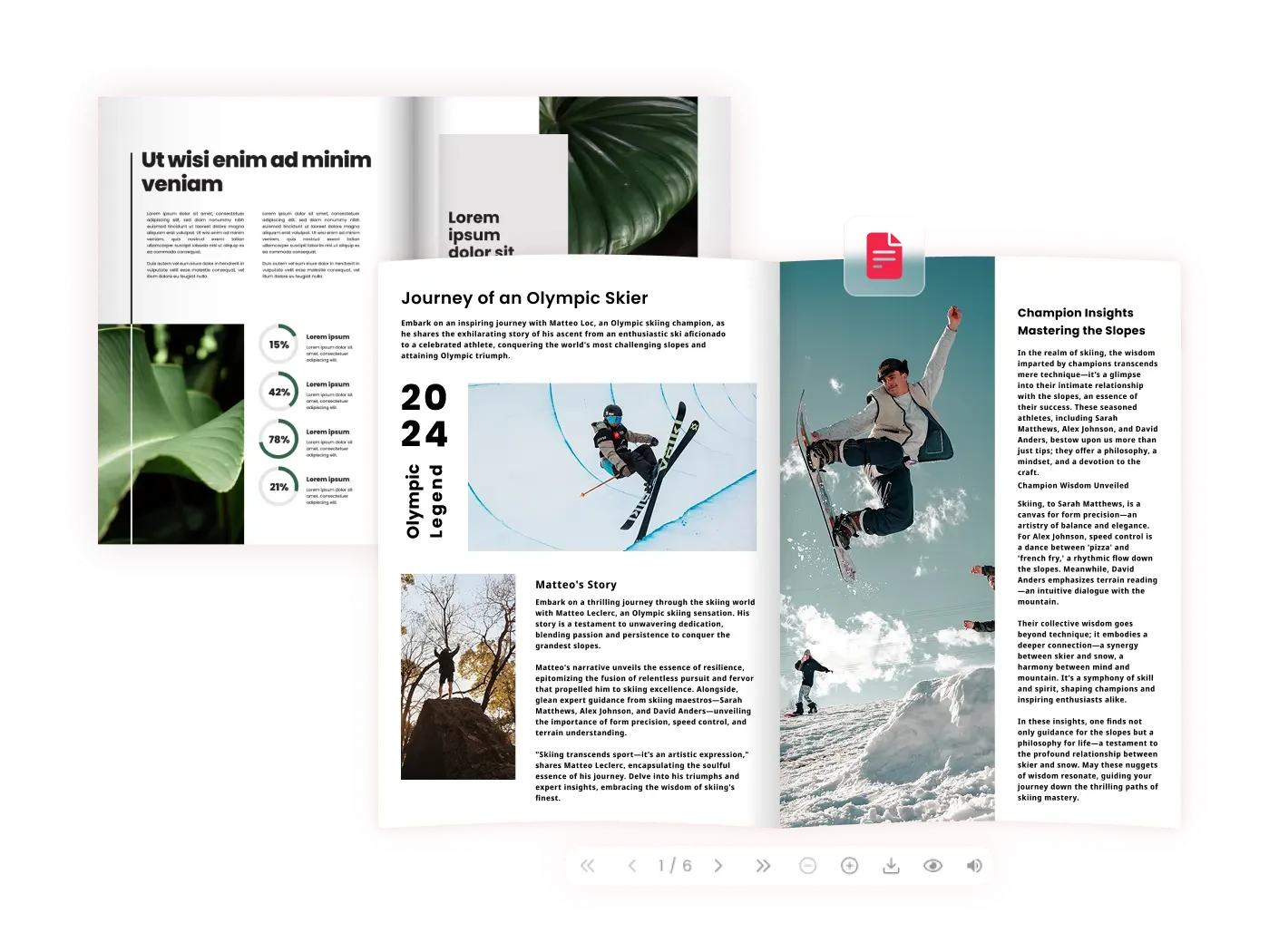 Free PDF Flipbook widget