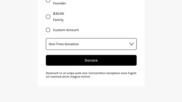 Full Width Button (Donation Block) – Squarespace Commerce & Store on SquareLocator