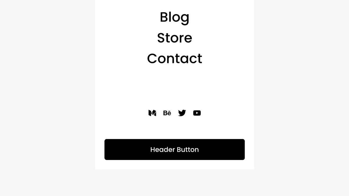 Full Width Button (Mobile Menu) – Squarespace Navigation & Menus on SquareLocator
