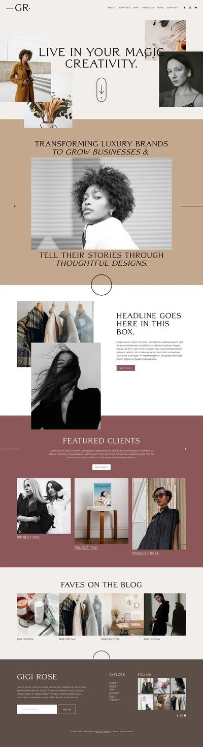 Gigi Rose Squarespace 7.1 Template