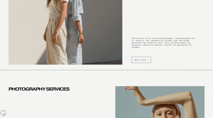 Horizontal Scrolling Sections - Squarespace Templates