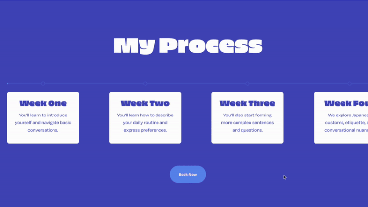 Horizontal Timeline - Squarespace Templates