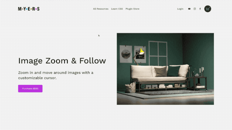 Image Zoom & Follow - Squarespace Templates