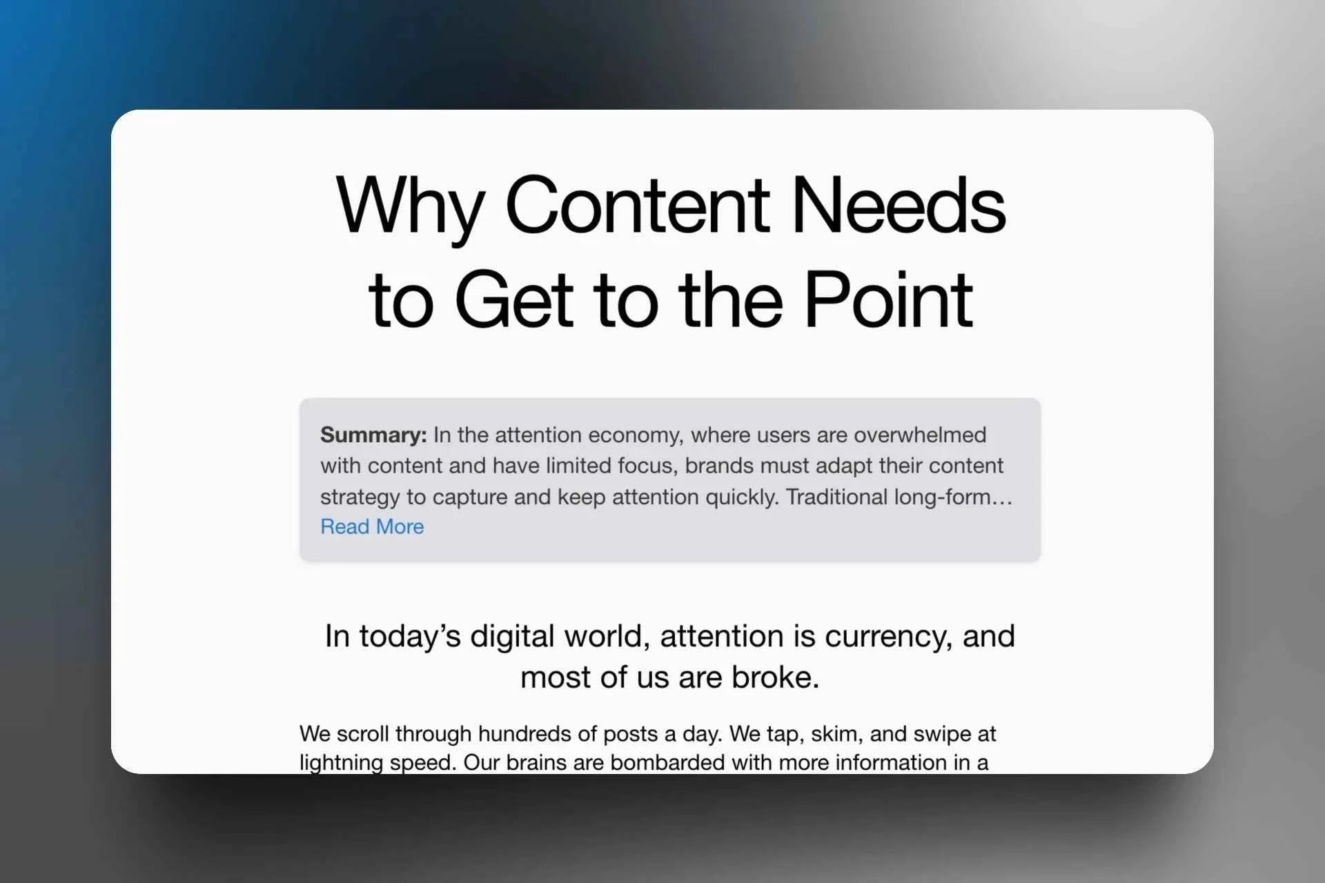 Improve SEO with the Squarespace Summary/Excerpt Plugin