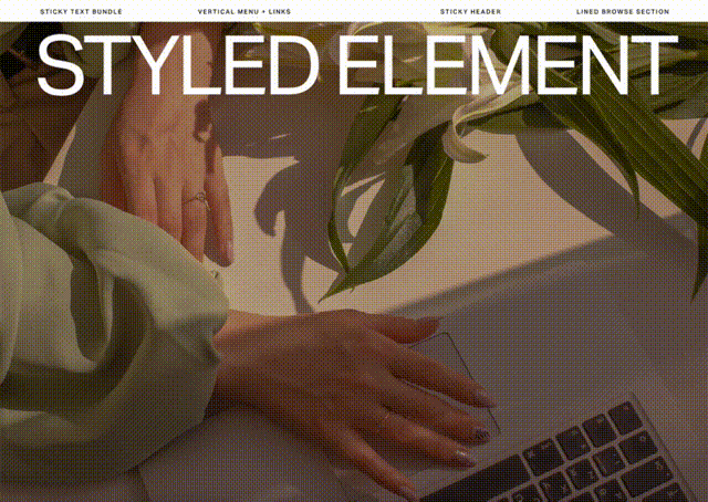 Header Scroll Feature - Squarespace Templates