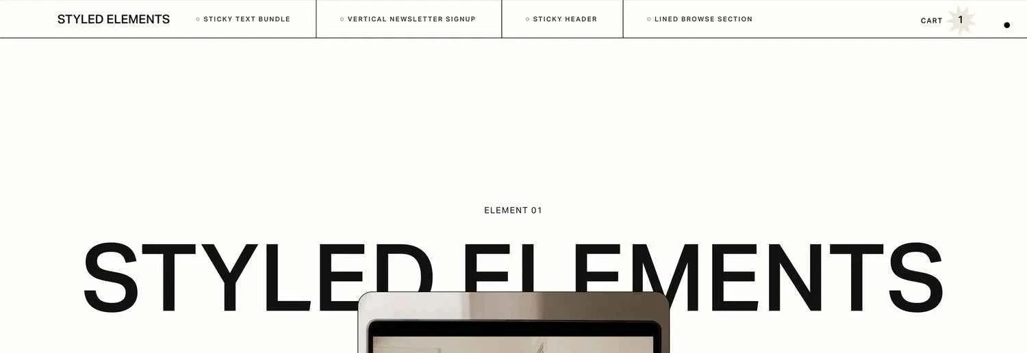Horizontal/Stacked Lined Navigation