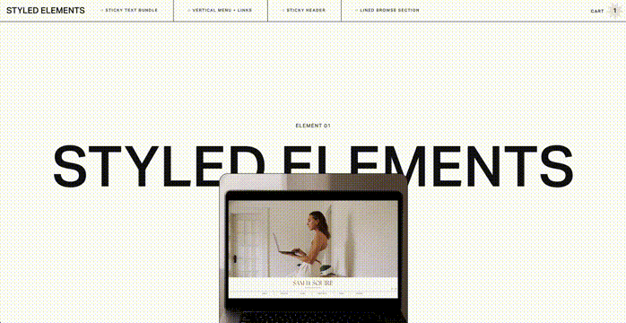 Sticky Text Bundle - Squarespace Templates