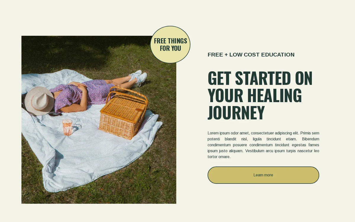 Lavender + Salt Squarespace template content section