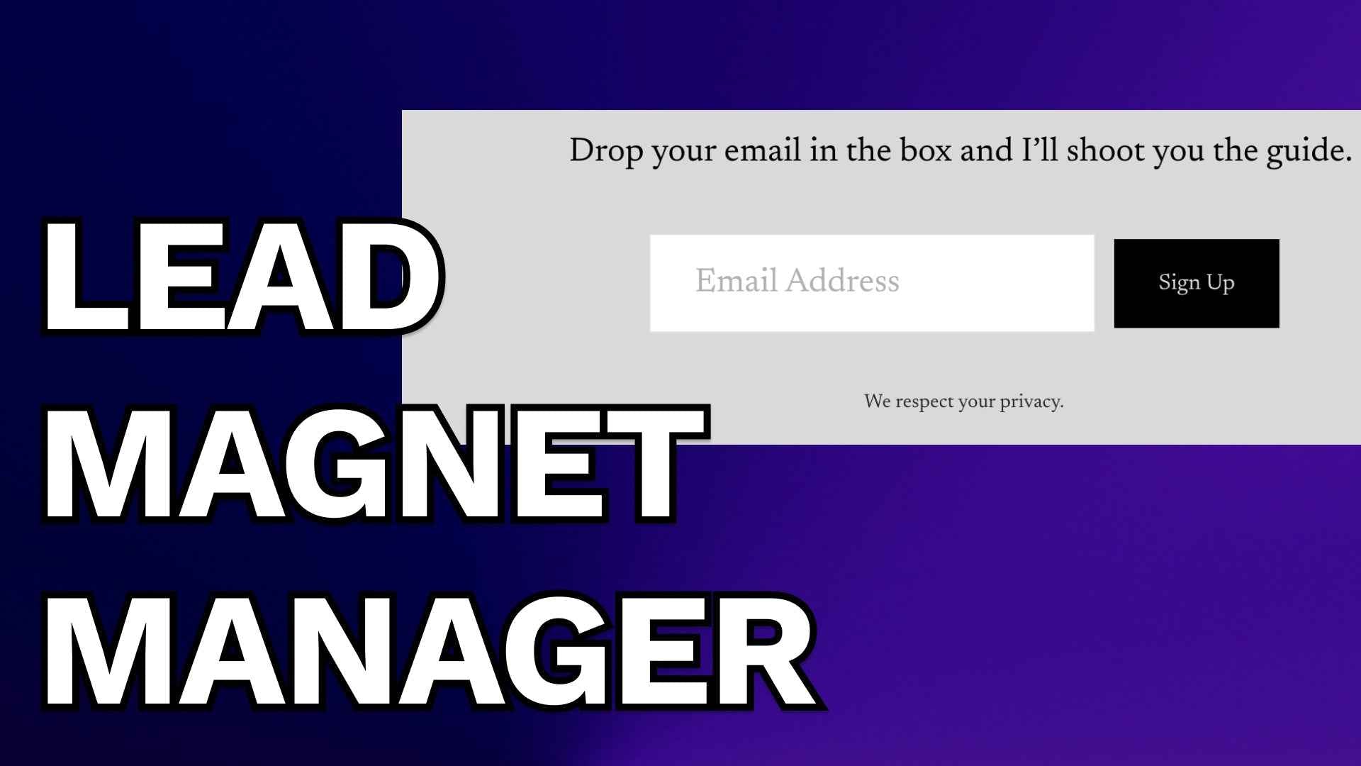 Lead Magnet Manager