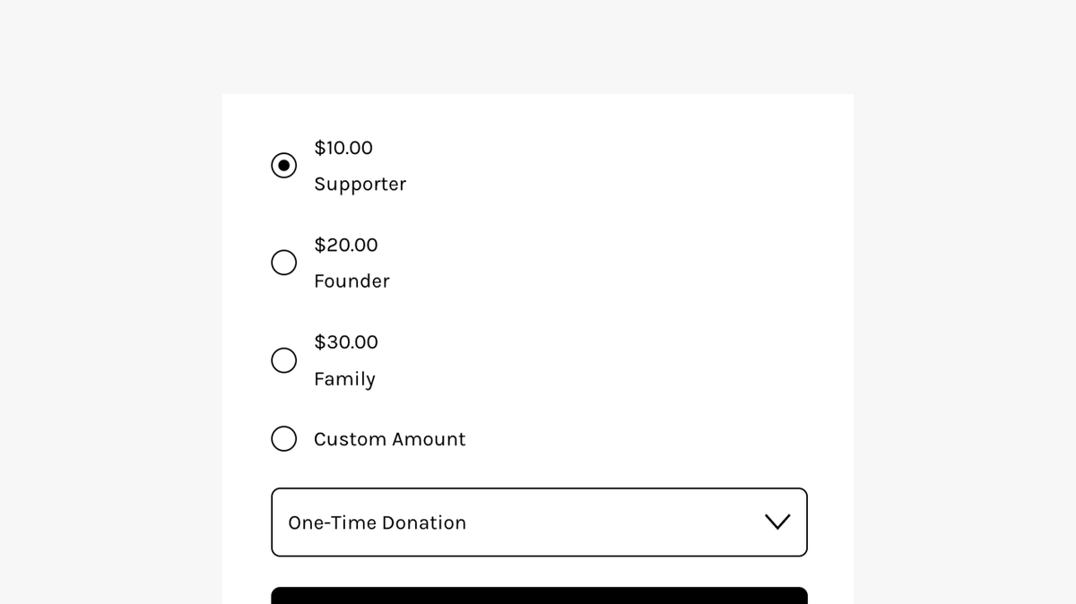 Radio Left Alignment (Donation Block) – Squarespace Commerce & Store on SquareLocator