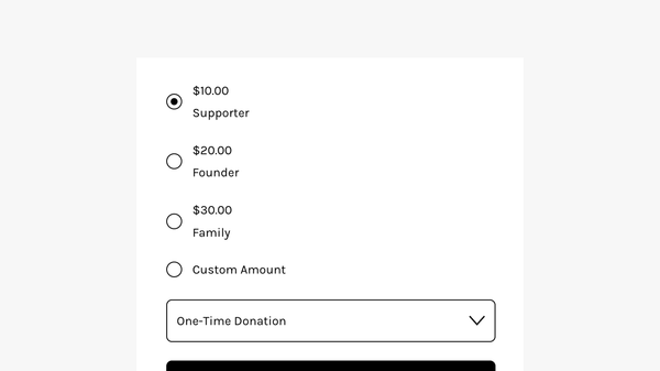 Radio Left Alignment (Donation Block) – Squarespace Commerce & Store on SquareLocator