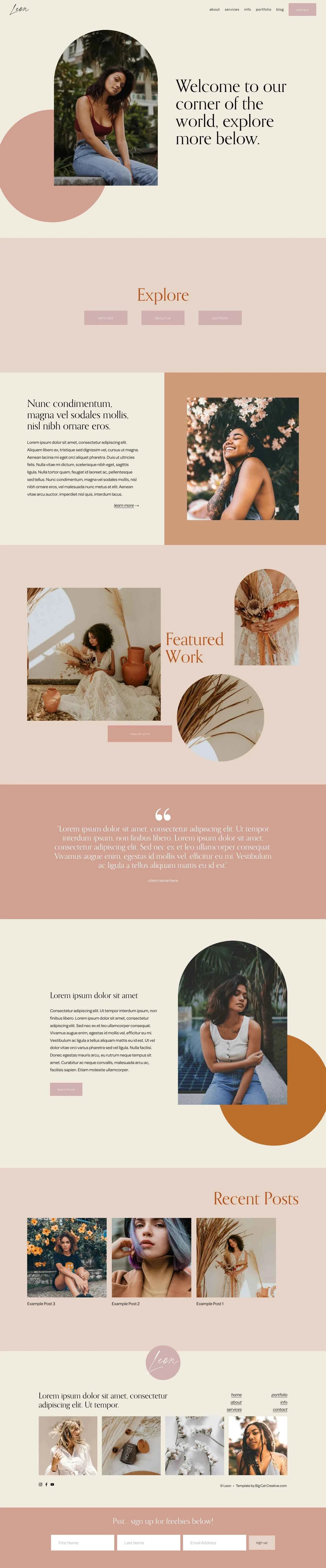 Leon Squarespace 7.1 Template