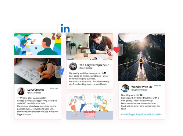 LinkedIn Feed Widget – Squarespace UI Components on SquareLocator