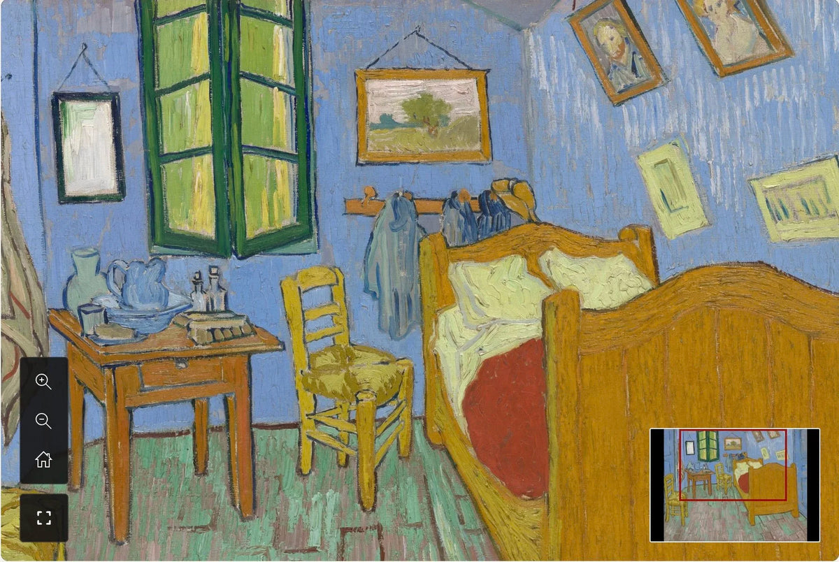 Macroom Viewer deep zoom viewer showing Van Gogh's The Bedroom – Squarespace Media & Galleries on SquareLocator