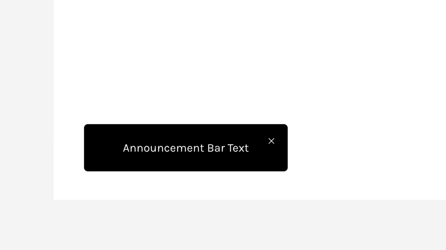 Mini Announcement Bar - Squarespace Templates
