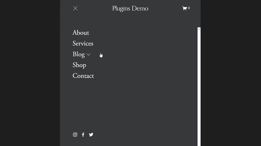 Modern Mobile Menu Dropdown for Squarespace - Squarespace Templates