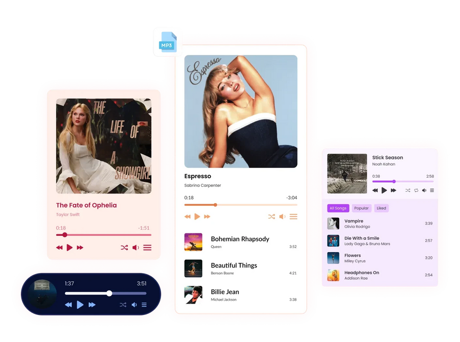 MP3 Player Widget | Embed Audio Playback on Any Website