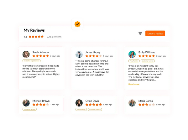 My Reviews on Amazon Widget – Squarespace UI Components on SquareLocator