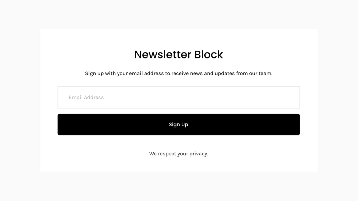 Full Width Newsletter Block – Squarespace Theming & Styling on SquareLocator