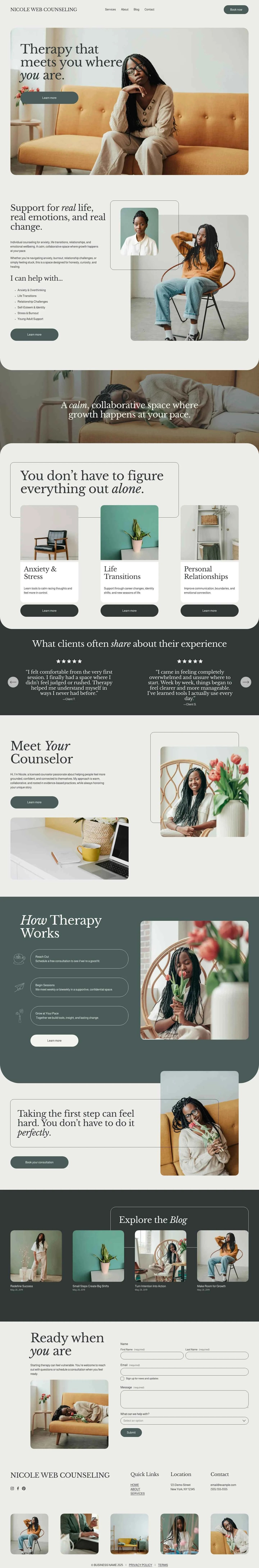 NICOLE - Squarespace Templates