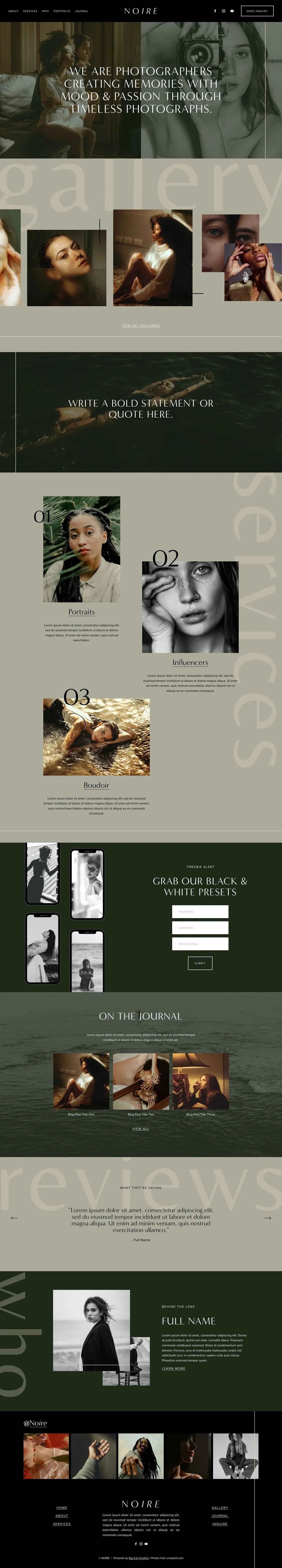 Noire Squarespace 7.1 Template