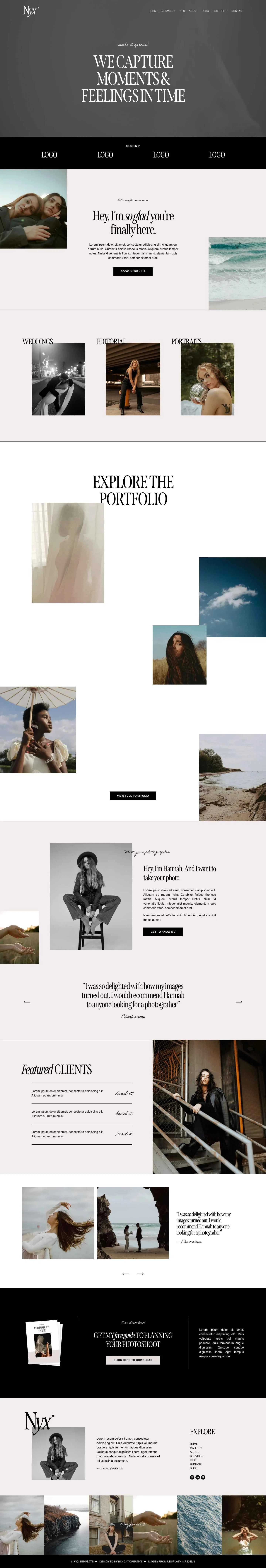 Nyx Squarespace 7.1 Template