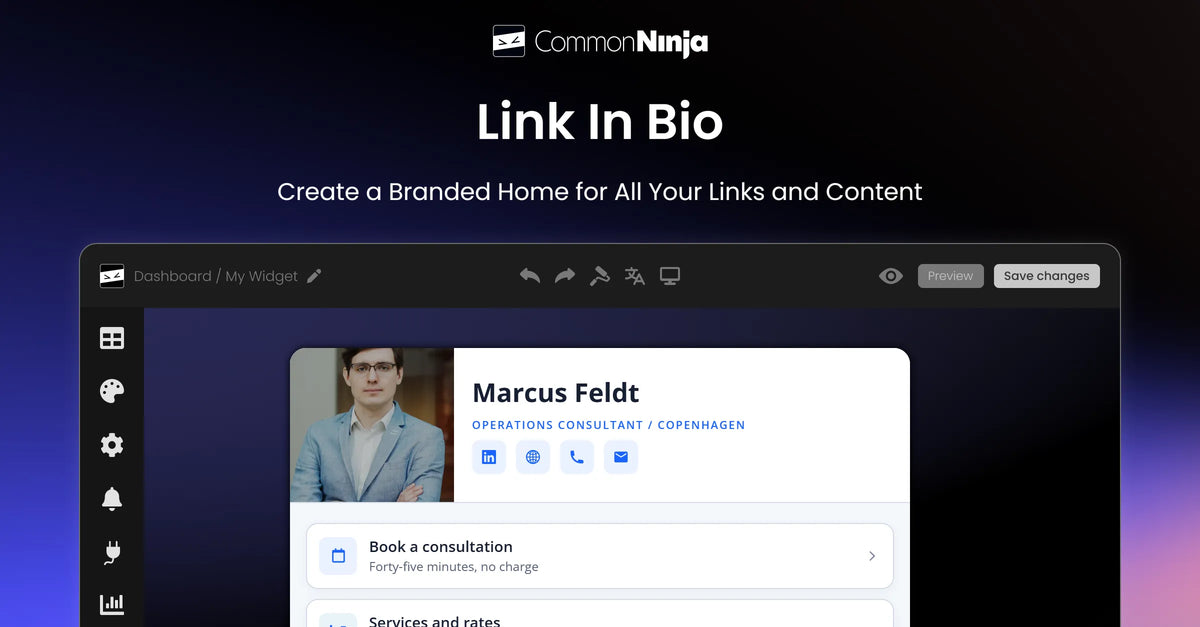 Link In Bio Widget – Squarespace UI Components on SquareLocator