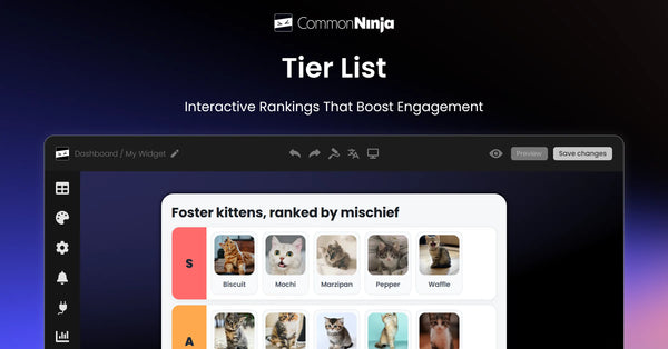 Tier List Widget – Squarespace UI Components on SquareLocator