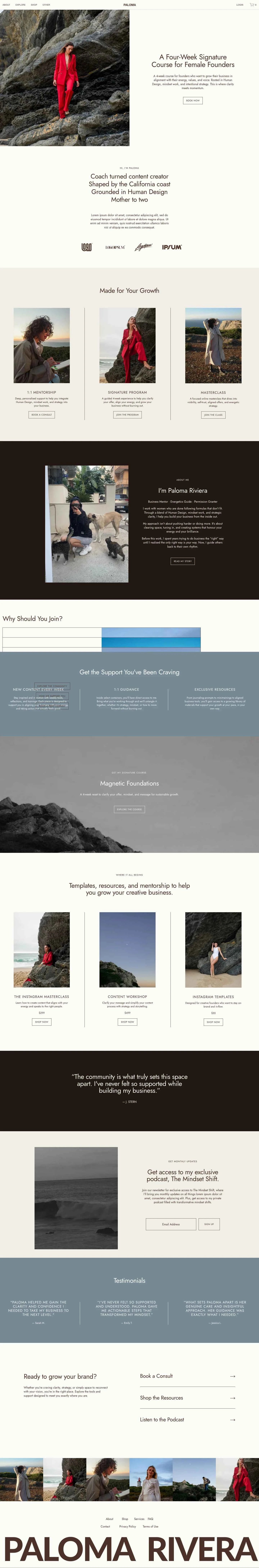 Paloma - Squarespace Templates