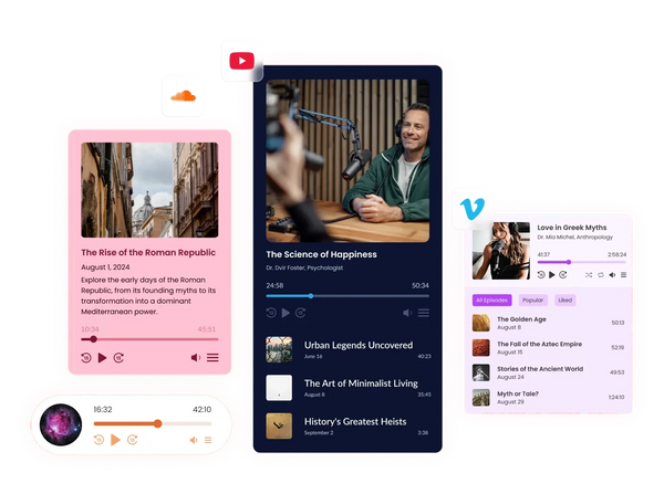 Podcast Player Widget – Squarespace UI Components on SquareLocator