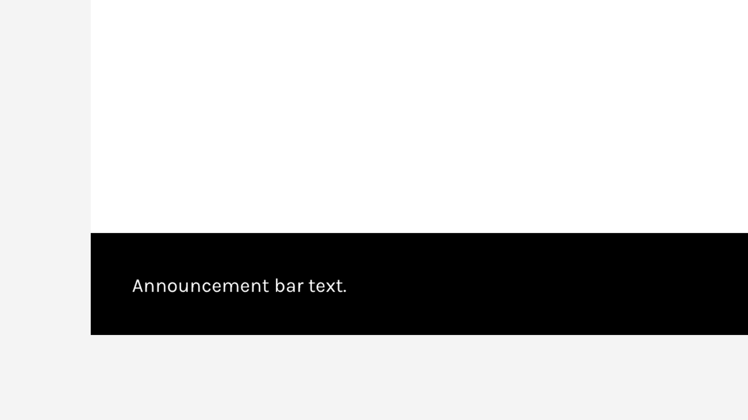 Pushed Down Announcement Bar - Squarespace Templates
