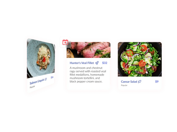Restaurant Menu Flip Cards Widget – Squarespace Navigation & Menus on SquareLocator