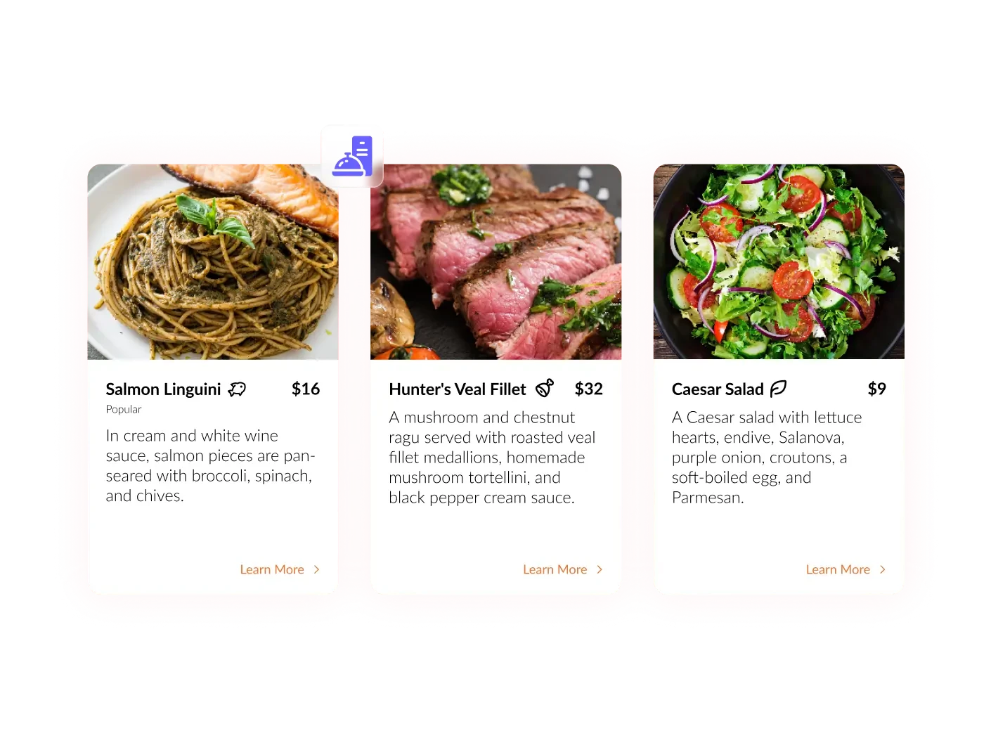 Restaurant Menu List Widget