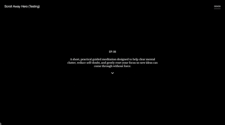 Scroll Away Hero - Squarespace Templates