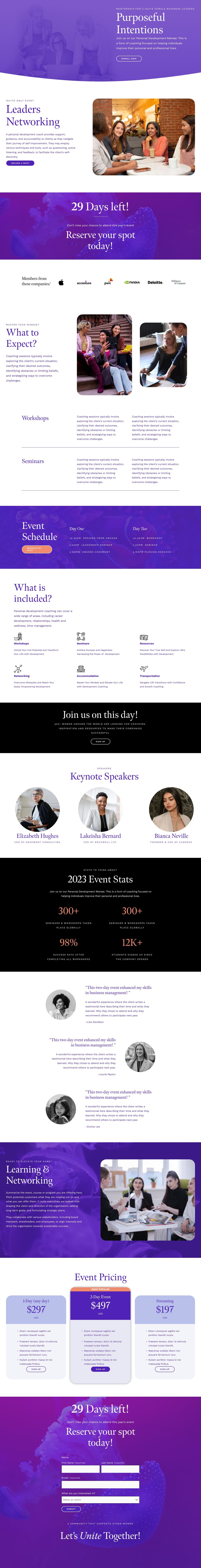 Sereia Sales Page Squarespace template by Linda Tran, full page screenshot