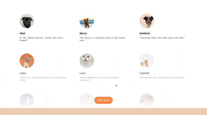 Show More / Show Less Section Toggle - Squarespace Templates