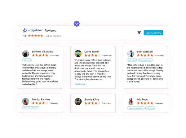 Sitejabber Reviews Widget – Squarespace UI Components on SquareLocator
