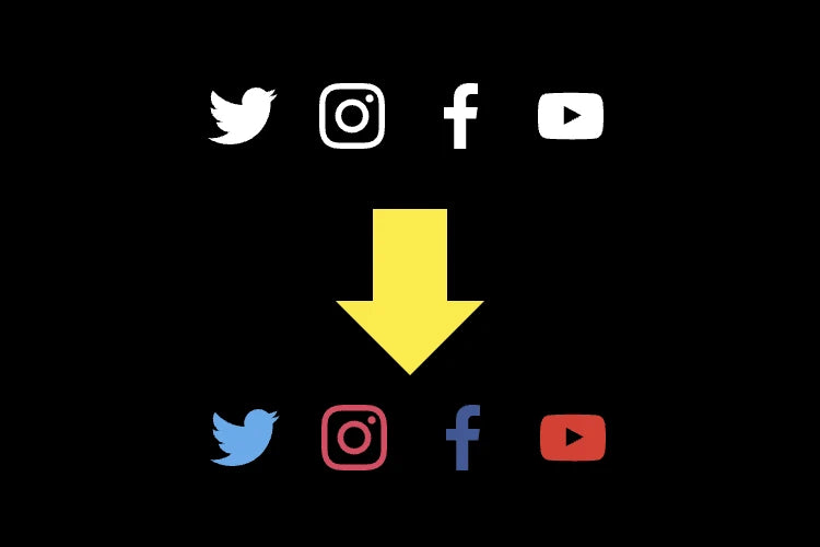 Social icon brand colours