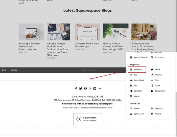 Social Tabs Plugin – Squarespace UI Components on SquareLocator