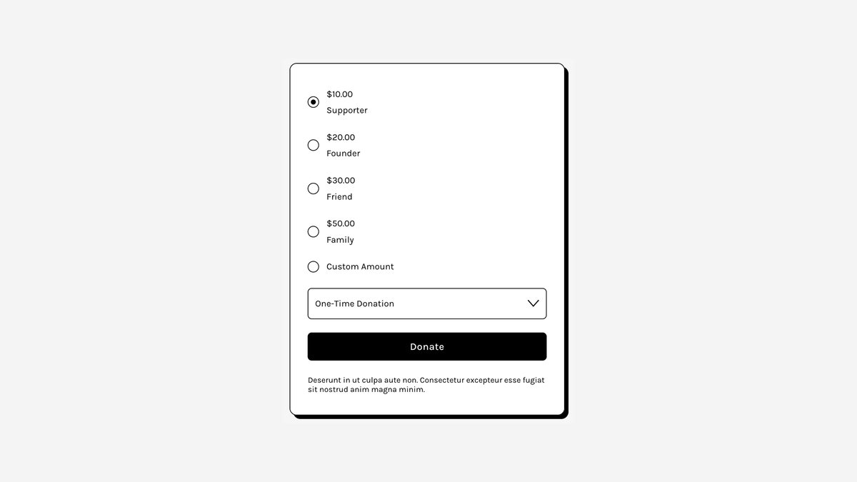 Solid Shadow Style (Donation Block) – Squarespace Commerce & Store on SquareLocator