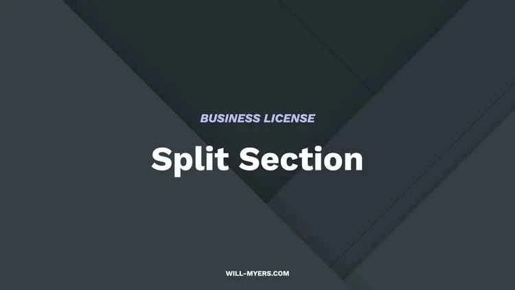 Split Layout Design For Sections