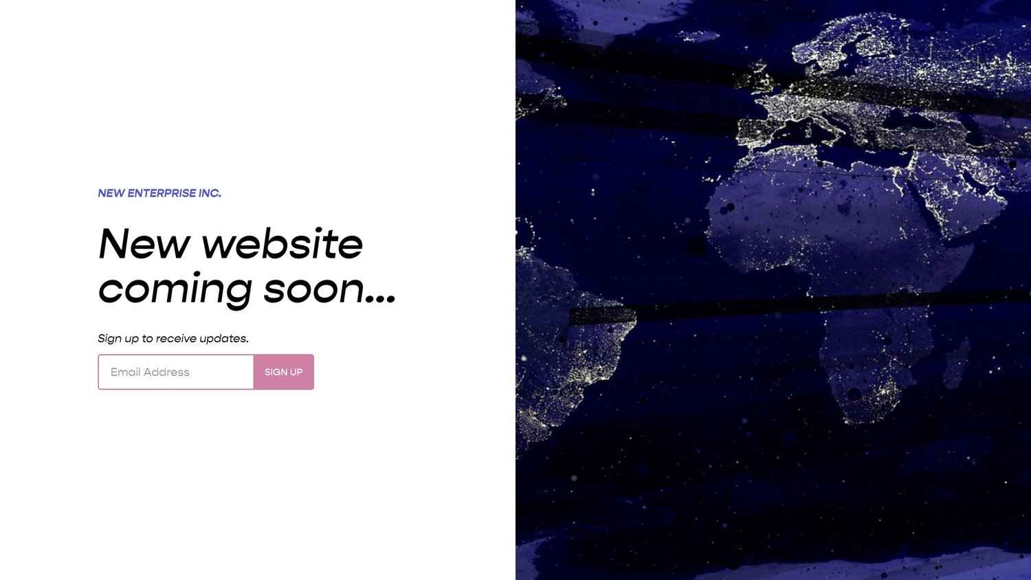 Split Section Landing Page
