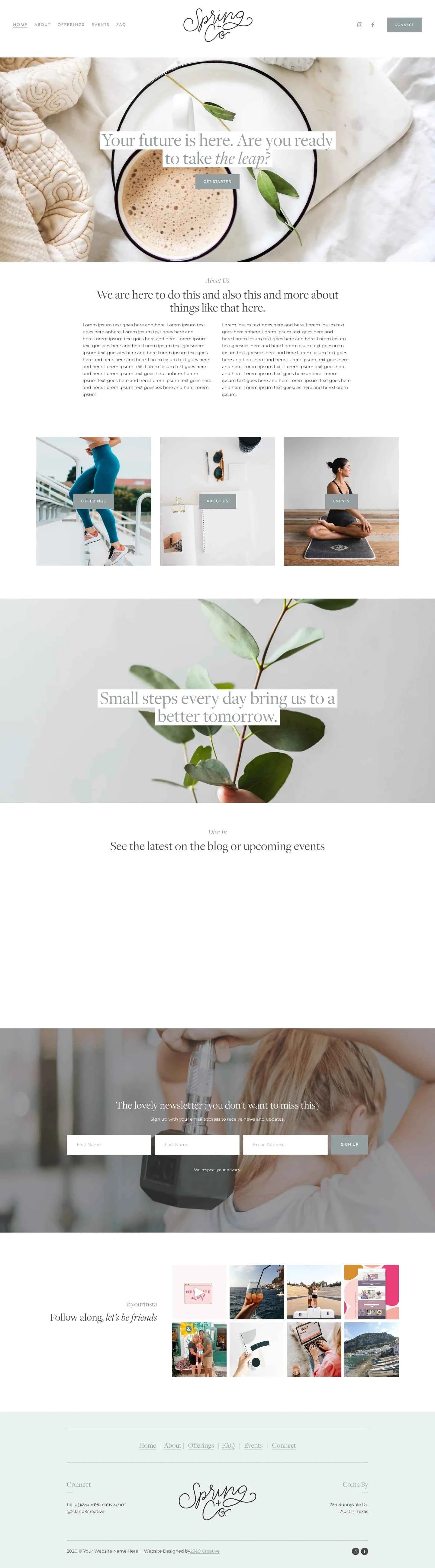 Squarespace Clean and Elegant Website Template