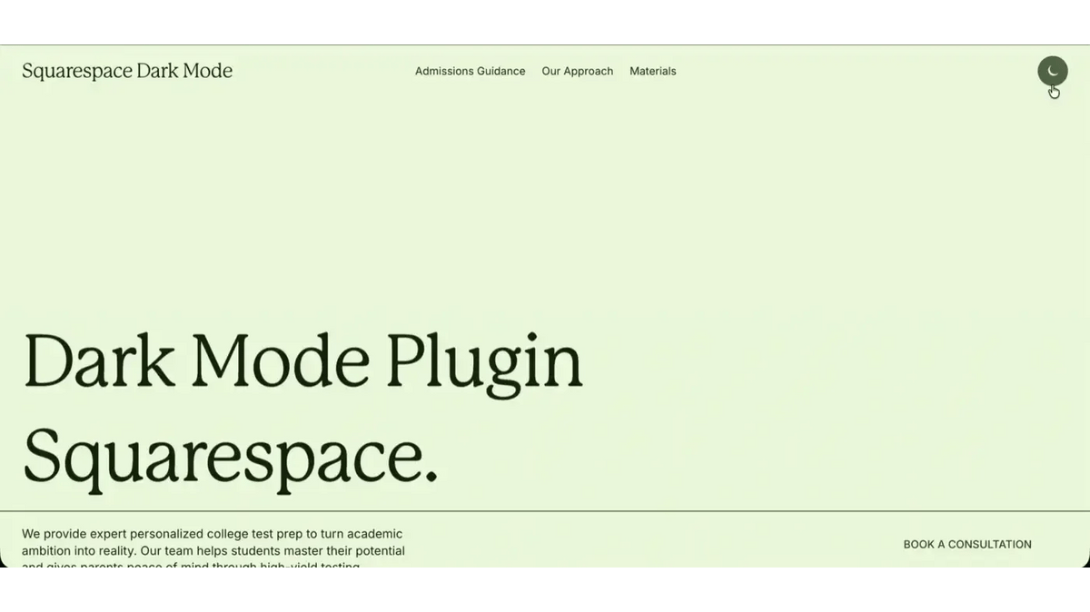 Dark Mode Toggle Plugin – Squarespace Theming & Styling on SquareLocator