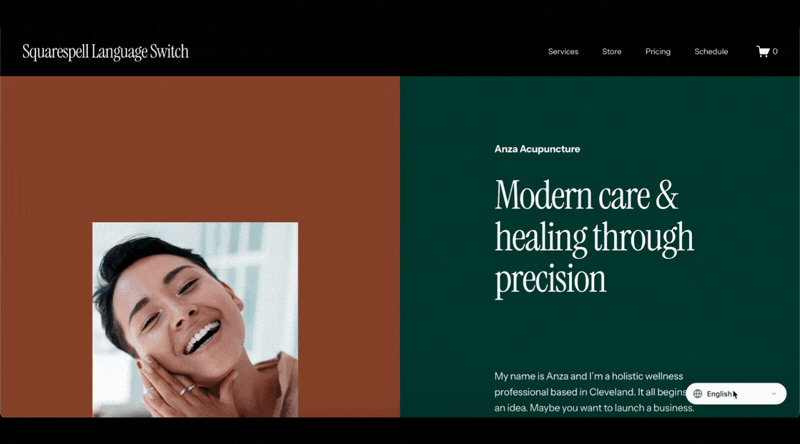 Squarespace Language Switch Plugin