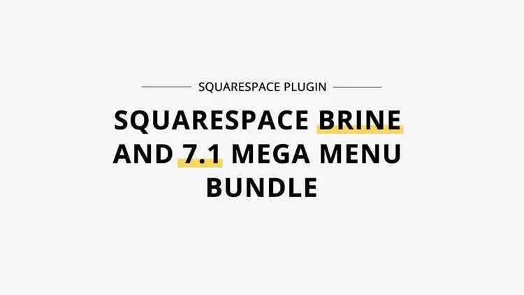 Squarespace Mega Menu Bundle