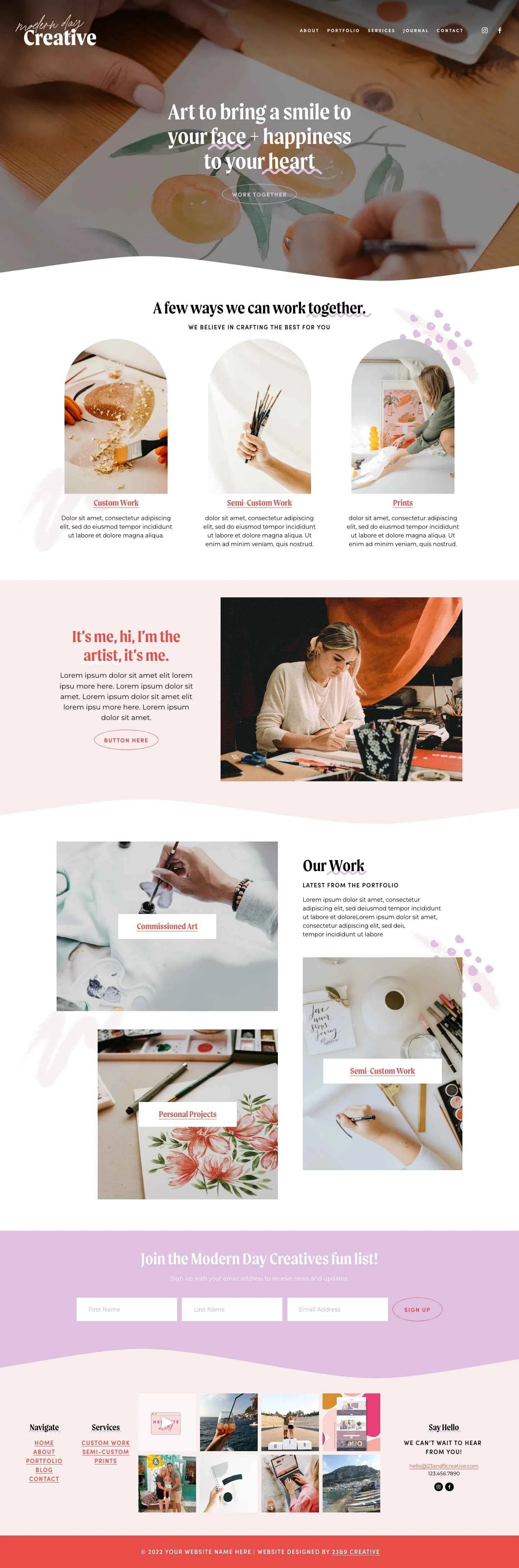 Squarespace Modern Website Template
