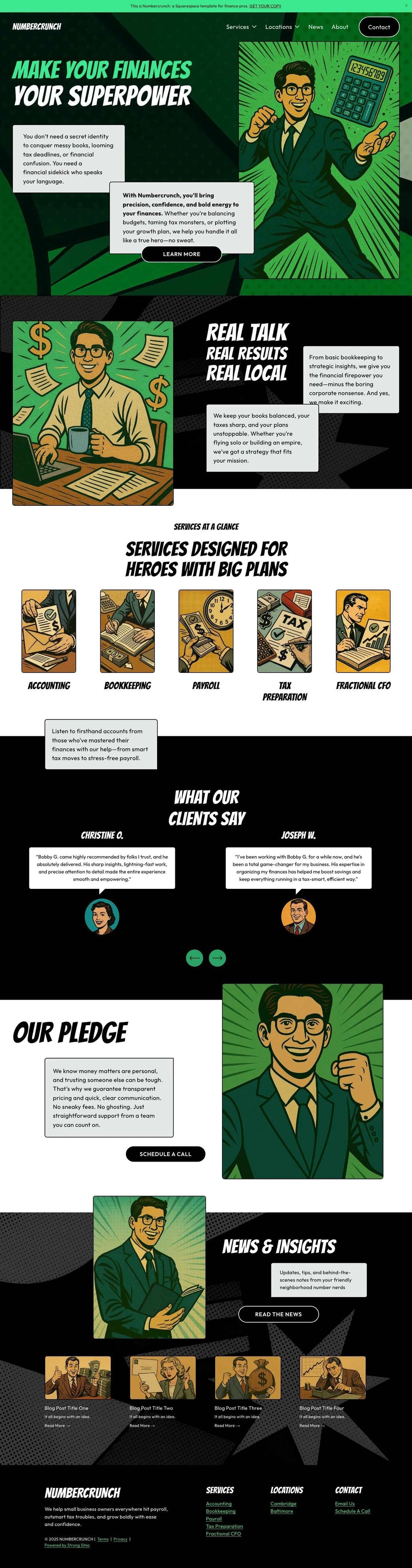 Numbercrunch - Squarespace Templates